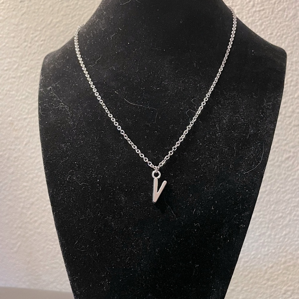Handmade Letter V Necklace